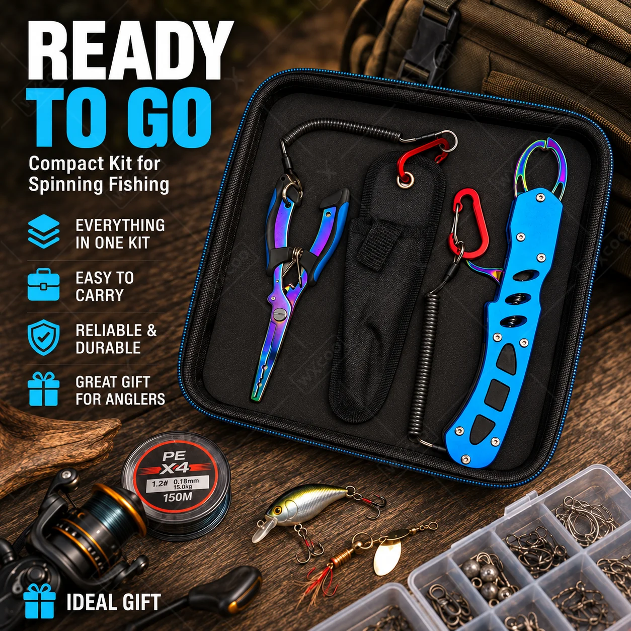 Blue Titanium Coated Saltwater - Fishing Hook Remover ulasan dan harga