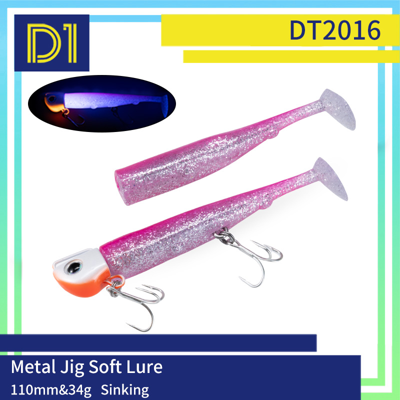 D1 110mm 34g Sinking Metal Jig - Fishing Hook Treble ulasan dan harga