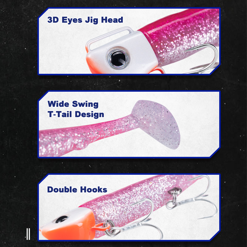 D1 110mm 34g Sinking Metal Jig - Fishing Hook Treble ulasan dan harga