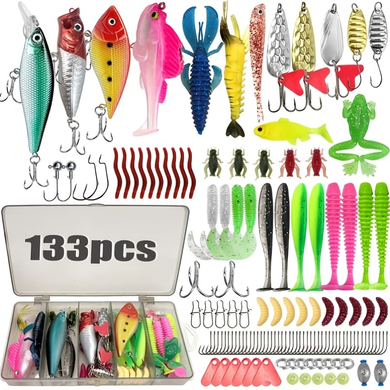 133Pcs Premium Fishing Lures T - Fishing Hook Box ulasan dan harga