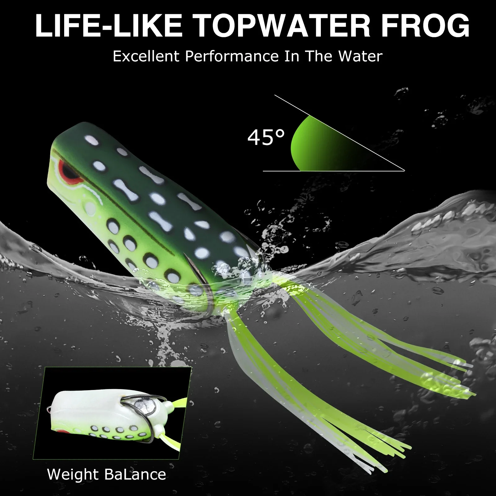 Goture Soft PVC Popper Frog Fi - Fishing Hook Weedless ulasan dan harga