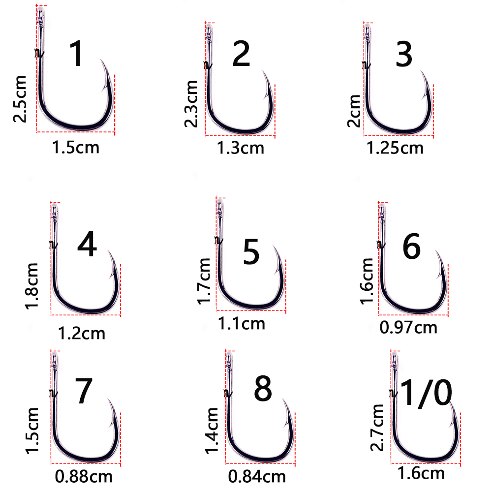20pcs/lot Iseama 1/0#-14# Fish - Fishing Hook Circle ulasan dan harga