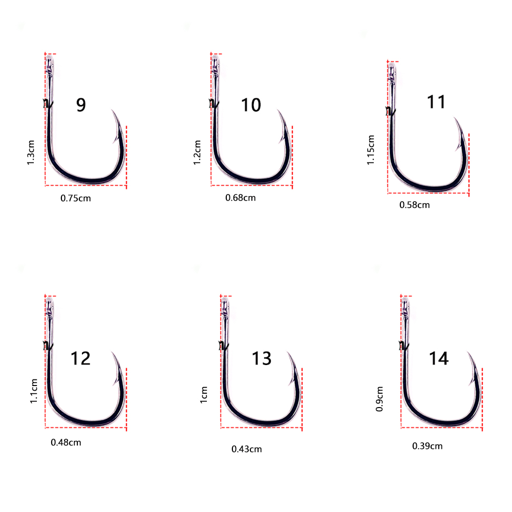 20pcs/lot Iseama 1/0#-14# Fish - Fishing Hook Circle ulasan dan harga