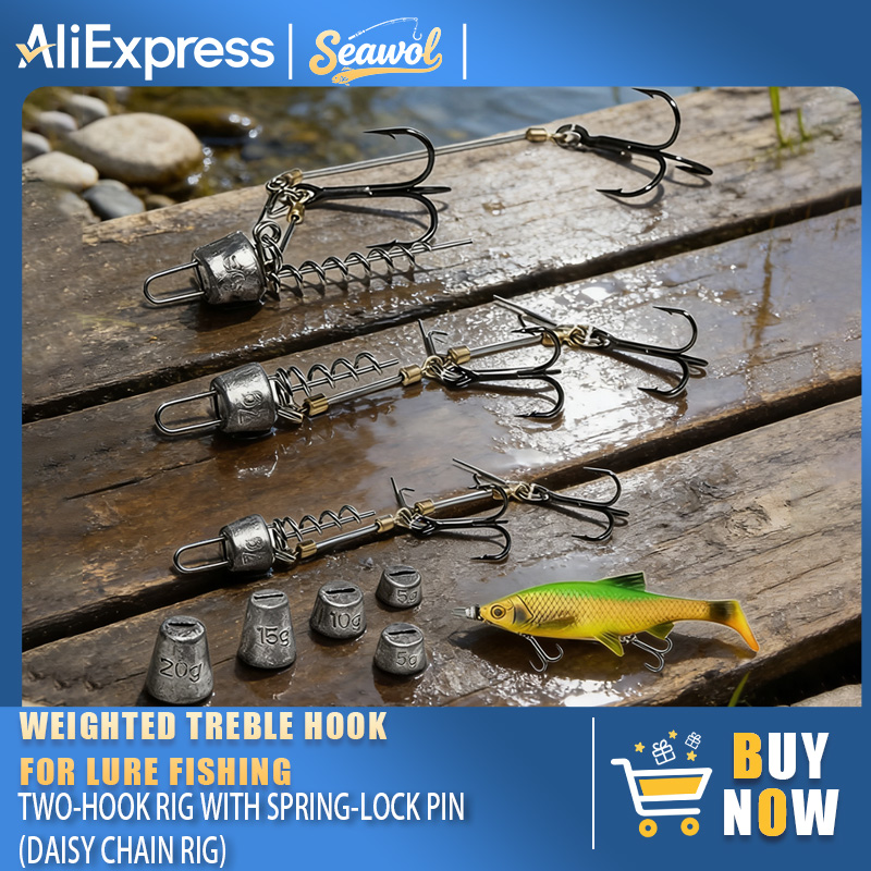 Fishing Hook Rigs Steel Leader - Fishing Hook Treble ulasan dan harga
