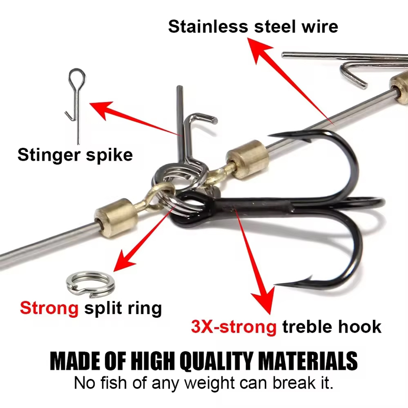 Fishing Hook Rigs Steel Leader - Fishing Hook Treble ulasan dan harga