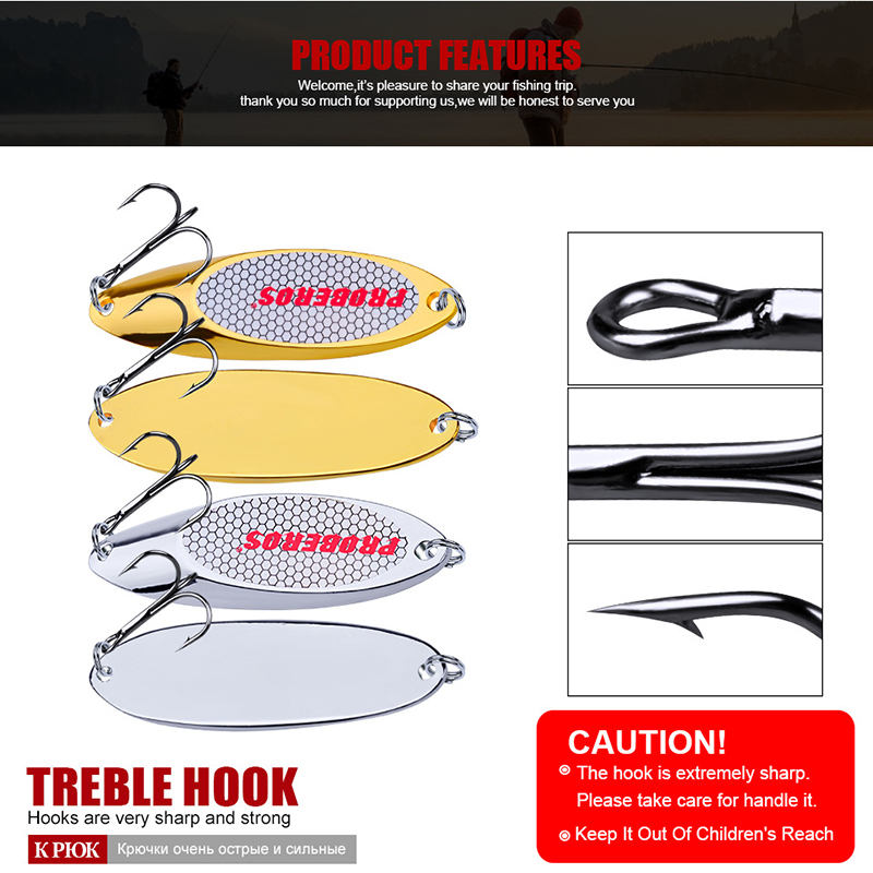 Metal Fishing Spoon Lure 3g-60 - Fishing Hook Treble ulasan dan harga
