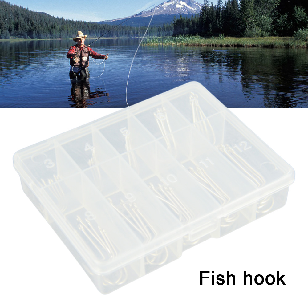 50/100pcs Silver Long Handled  - Fishing Hook Assortment ulasan dan harga