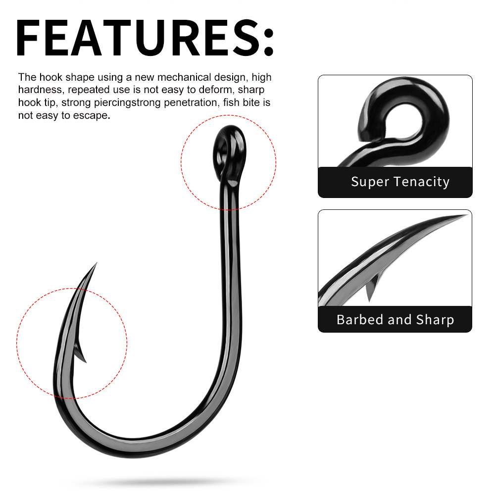10Pcs High Carbon Steel Barbed - Fishing Hook Assortment ulasan dan harga