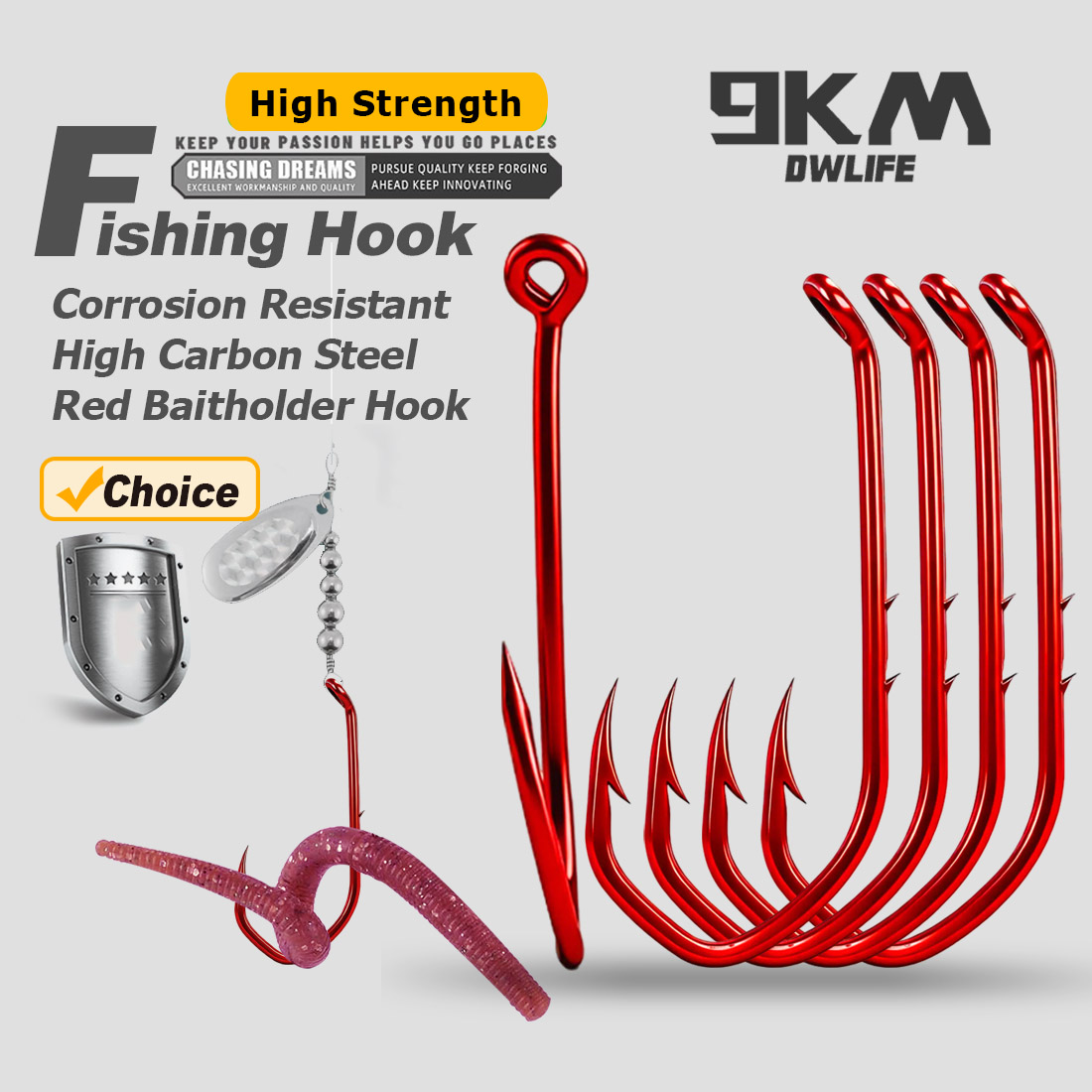 9KM Baitholder Hook 50-100pcs  - Fishing Hook Assortment ulasan dan harga